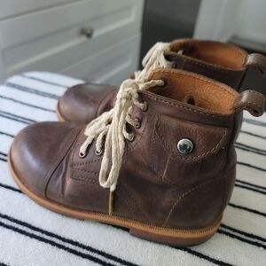 MIKOLEON Heirloom Classic Boots Café Children Leather Boots EU 28 US 11